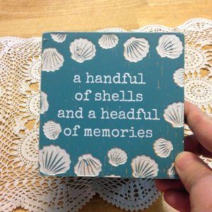 Beach Decor, Primitives by Kathy Seashell Holder